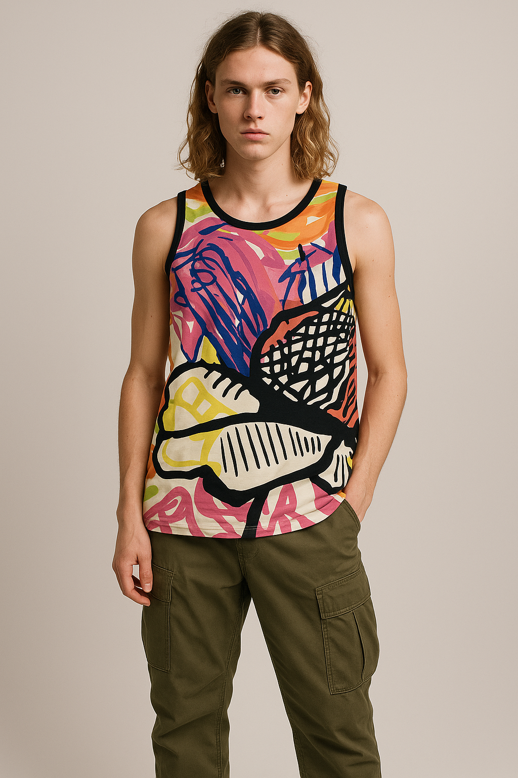 Color flower Tank